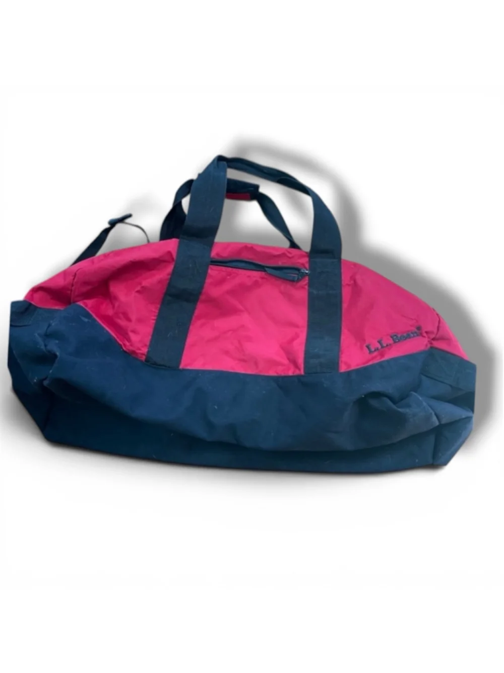 L.L. Bean Red Black Large Duffel Bag Travel Gym Camp